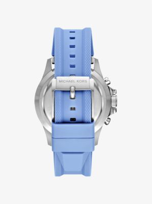 Oversized Everest Silver-Tone and Silicone Watch image number 2