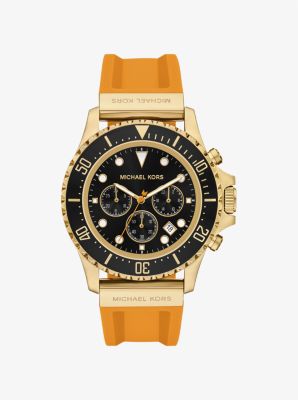 Oversized Everest Gold-Tone and Silicone Watch