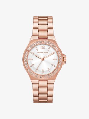 Lennox Pavé Rose Gold-Tone Watch