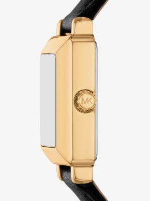 Mini Gwynn Gold-Tone and Leather Watch