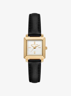 Michael Kors Mini Gwynn Gold-tone And Leather Watch