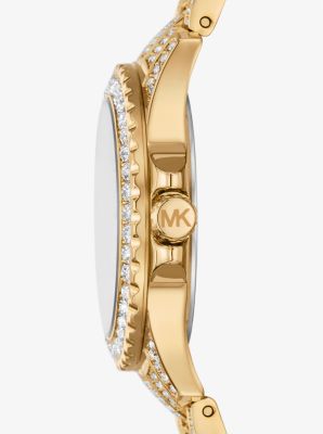 Mini Everest Pavé Gold-Tone Watch