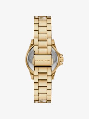 Mini Everest Pavé Gold-Tone Watch