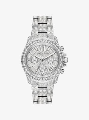Oversized Everest Pavé Silver-Tone Watch