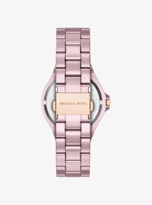 Mini Lennox Pav&eacute; Pink-Tone Watch in ROSE GOLD | Michael Kors