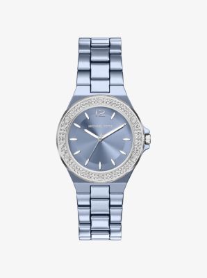 Mini Lennox Pav&eacute; Blue-Tone Watch