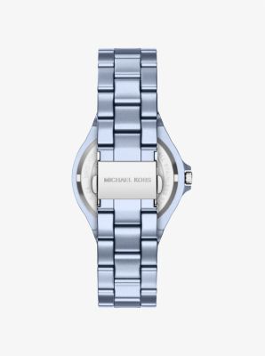 Mini Lennox Pav&eacute; Blue-Tone Watch