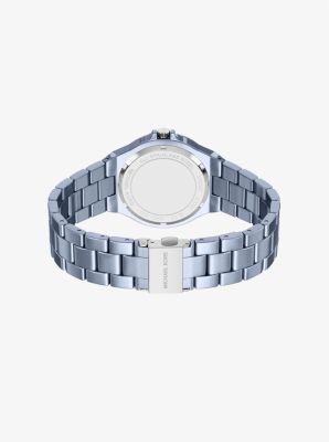Mini Lennox Pav&eacute; Blue-Tone Watch