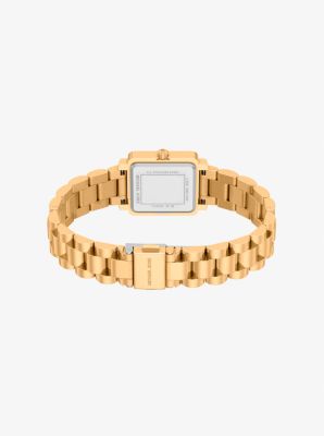 Petite Gwynn Pav&eacute; Gold-Tone Watch in GOLD | Michael Kors