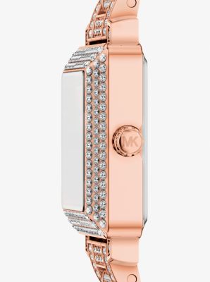 Petite Gwynn Pav&eacute; Rose Gold-Tone Watch