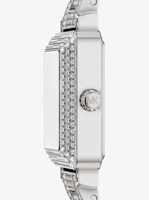 Petite Gwynn Pav&eacute; Silver-Tone Watch in SILVER | Michael Kors