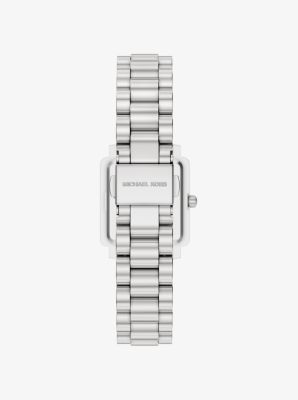 Petite Gwynn Pav&eacute; Silver-Tone Watch in SILVER | Michael Kors