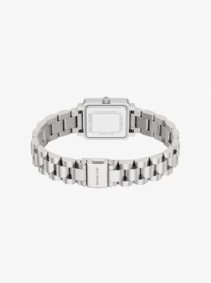 Petite Gwynn Pav&eacute; Silver-Tone Watch in SILVER | Michael Kors