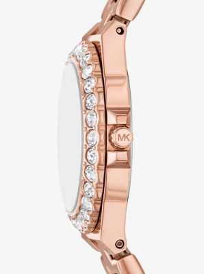 Mini Lennox Pav&eacute; Rose Gold-Tone Watch