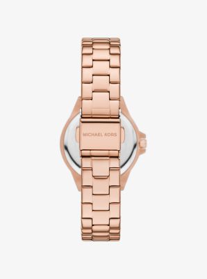 Mini Lennox Pav&eacute; Rose Gold-Tone Watch