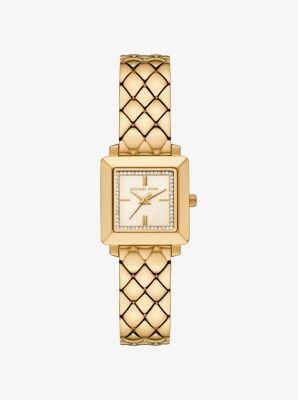 Petite Gwynn Pav&eacute; Gold-Tone Watch in GOLD | Michael Kors