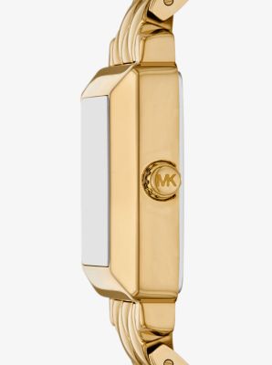 Petite Gwynn Pav&eacute; Gold-Tone Watch in GOLD | Michael Kors