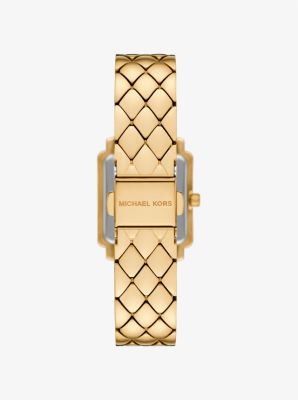 Petite Gwynn Pav&eacute; Gold-Tone Watch in GOLD | Michael Kors