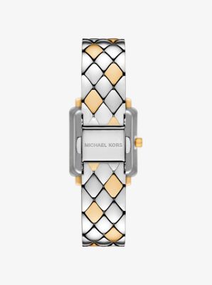 Petite Gwynn Pav&eacute; Two-Tone Watch in TWO TONE | Michael Kors