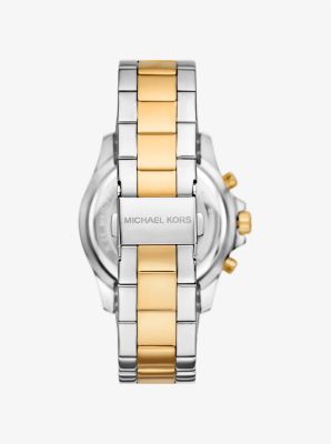 Oversized Everest Pav&eacute; Two-Tone Watch in TWO TONE | Michael Kors