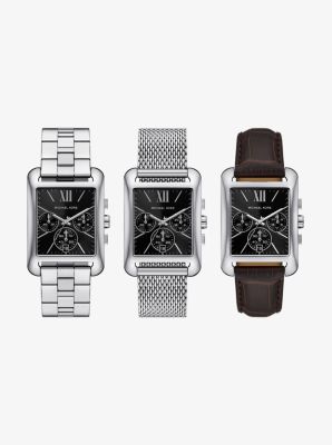 Monroe Silver-Tone Watch Strap Set in SILVER | Michael Kors