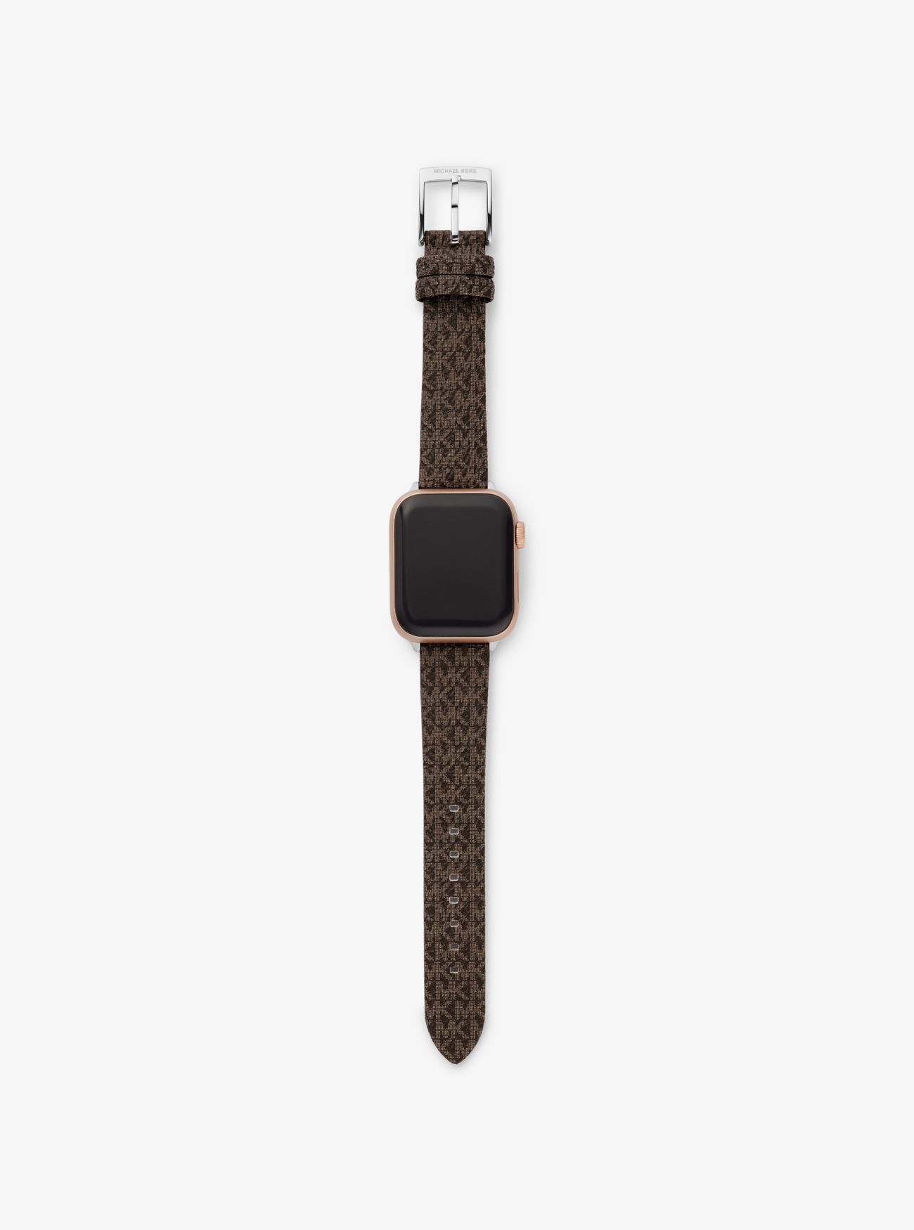 MK Logo Strap For Apple Watch® - Brown - Michael Kors