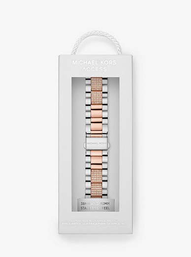 Pavé Two-tone Strap For Apple Watch® | Michael Kors