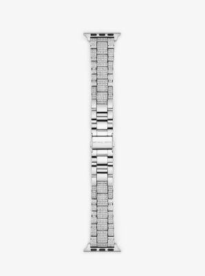 Pavé Silver-Tone Strap For Apple Kors Watch® Michael 