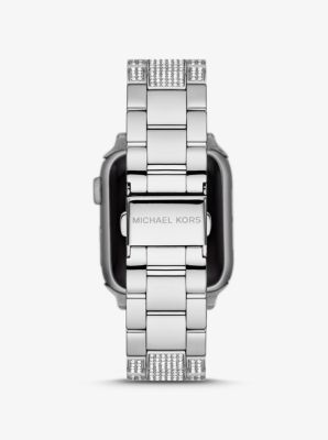 Silver-Tone Apple Pavé | Kors For Watch® Michael Strap