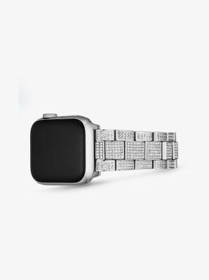 Pavé Silver-Tone Strap For Apple Watch® | Michael Kors