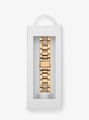 Pavé Gold-Tone Strap For Apple Watch® | Michael Kors Canada