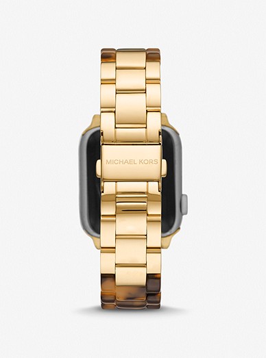 Gold-tone And Tortoise Acetate Strap For Apple Watch | Michael Kors