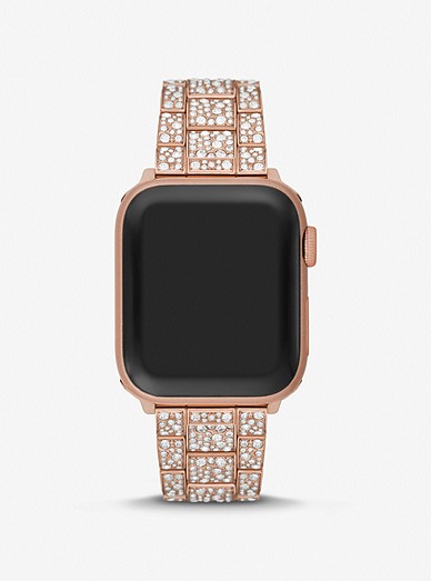 Pavé Rose Gold-tone Strap For Apple Watch® | Michael Kors | Uhrenarmbänder