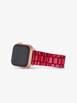 Red-Coated Stainless Steel Strap For Kors Watch® Apple Michael 