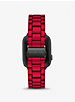 Bracelet en acier inoxydable rouge pour Apple Watch® image number 1