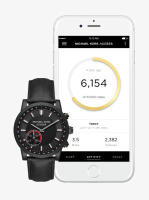 Michael kors shop hybrid smartwatch black