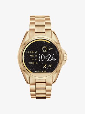 mk smart watch gold womens