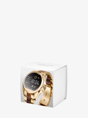 Bradshaw Gold Tone and Acetate Smartwatch Michael Kors