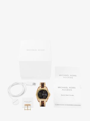 Bradshaw Gold Tone and Acetate Smartwatch Michael Kors Canada