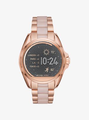 Mk bradshaw rose store gold smartwatch