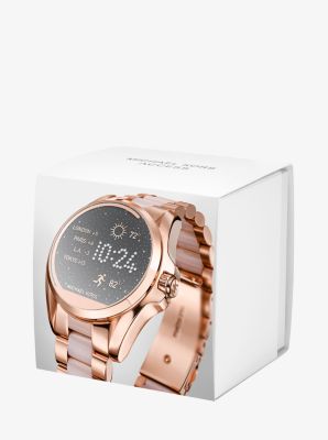 Gen 4 Bradshaw Rose Gold Tone and Acetate Smartwatch Michael Kors