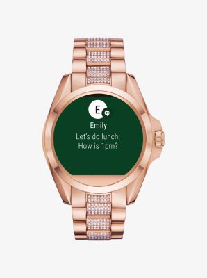 Bradshaw Pav Rose Gold Tone Smartwatch Michael Kors