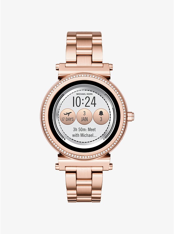 Sofie Pavé Rose Gold-Tone Smartwatch