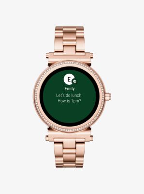 Michael kors smartwatch rose gold clearance sofie