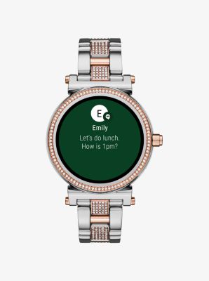 sofie pave two tone smartwatch
