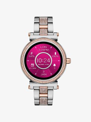 Michael Kors Montre connectée Rose pour Femme, Pink, Bracelet