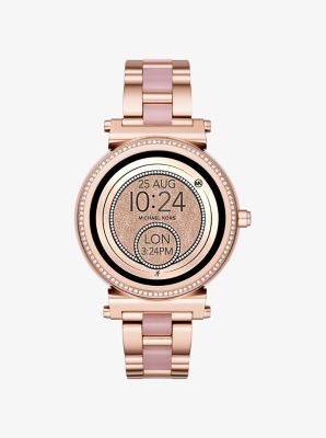 Gen 3 Sofie Pav Rose Gold Tone and Acetate Smartwatch Michael