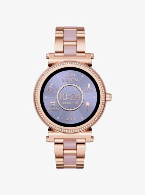 Michael kors sofie 2025 pave rose gold