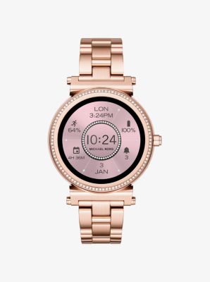 Michael kors smartwatch outlet rose gold sofie