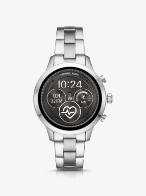 michael kors smartwatch silver with diamonds